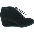 thumbnail image 6 of Bella Marie Brenda-11 Women's High Top lace up rounded toe platform wedge suede booties, 6 of 7
