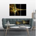 thumbnail image 1 of Grande Œuvre d'Art Fractale Jaune - Impression sur Toile Abstraite, 1 of 1