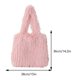 thumbnail image 1 of Bolso de hombro de piel sintética para mujer, bolso de mano de felpa informal, bolso de viaje para invierno (rosa), 1 of 8