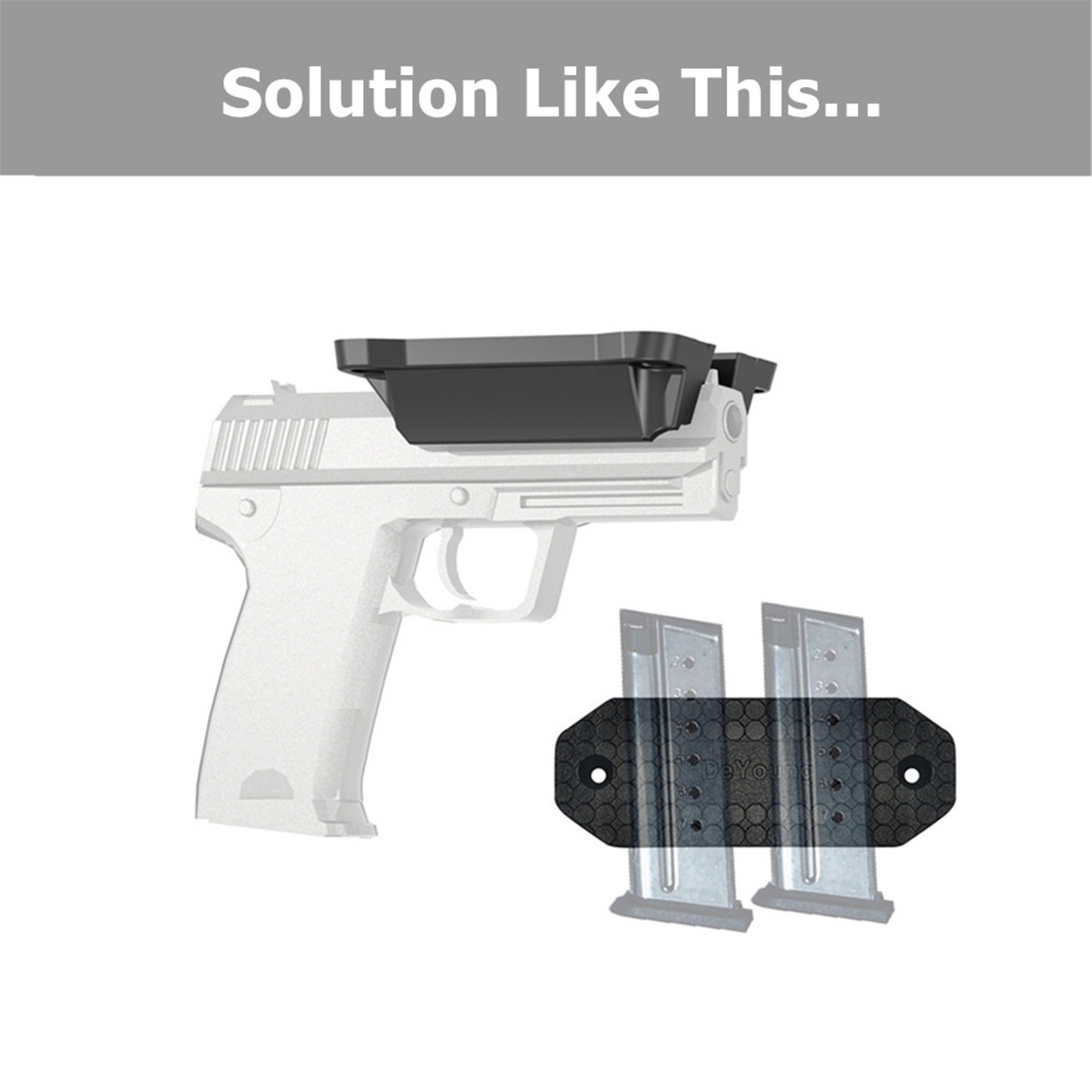DeYoungArbeit 36 Lb Magnetic Gun Mount Holder with Accessories