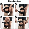 thumbnail image 2 of 1Pcs/2Pcs Adjustable Sports Knee Support Brace with Silicone Pad, Nylon Chloroprene Rubber for Running, Cycling, Gym, 2 of 6