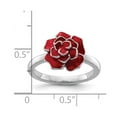 thumbnail image 2 of 925 Sterling Silver Polished Stackable Rose Ring Size 7 Stackable Ring for Women - 4.6 Grams, 2 of 2
