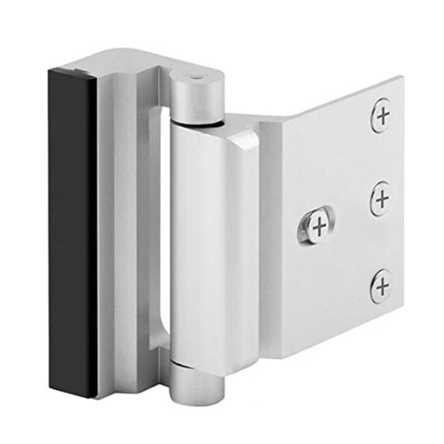 Inteprter Cerradura de refuerzo para puerta de aleación de aluminio, robusta y confiable para la seguridad del dormitorio. Cerradura de refuerzo Cerraduras de hardware plata