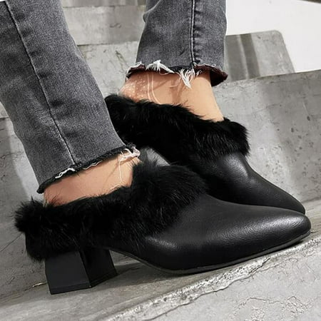

Binmer Women Winter Solid Plush Slippers Shoes Comfy Sandals Casual Comfortable Shoes