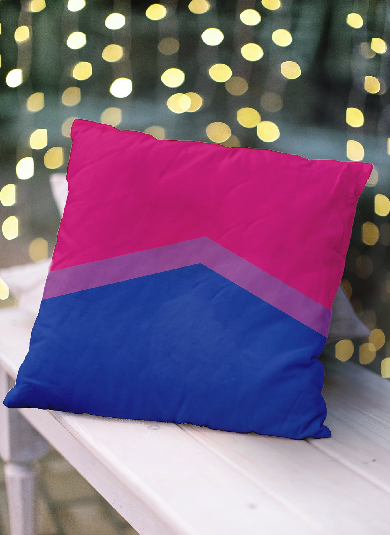 Simply Daisy 18 inch Bisexual Chevron Outdoor Throw Pillow