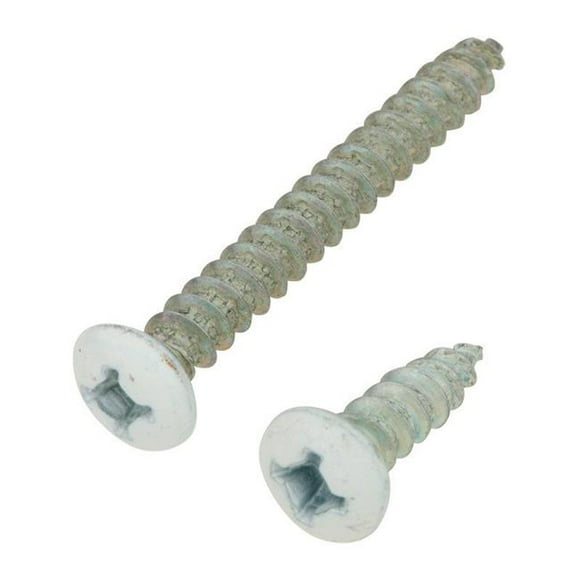 National Manufacturing Sales 5705561 Steel Shelf Bracket Screws, White - Pack of 12