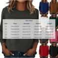 thumbnail image 3 of Hurxie Women Tops Long Sleeve Blouses Dressy Casual Crewneck Pleated Tunic Shirts Loose Fashion Clothes, 3 of 5