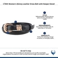 thumbnail image 4 of CTM Skinny Leather Dress Belt with Keeper Detail (Women), 4 of 4