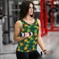 thumbnail image 6 of Gukieu Pineapples with Palm Leaves Print Women's Quick-drying Fitness Vest, Round Neck Sleeveless Fitness T-shirt, Suitable for Yoga, Sports-XX-Large, 6 of 7