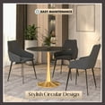 thumbnail image 2 of LeisureMod Round Dining Table Modern 31" MDF Wood Tabletop with Gold Steel Pedestal Base for Kitchen and Living Room Bristol Series in Black, 2 of 10