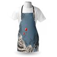 thumbnail image 3 of Floral Apron Grunge Rose Petals and Butterflies Red Hearts Love Valentines Vintage Design, Unisex Kitchen Bib Apron with Adjustable Neck for Cooking Baking Gardening, Slate Blue grey, by Ambesonne, 3 of 3