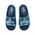 thumbnail image 2 of Corona Palm Leaf Logos Men's Blue Single Molded Slide Sandals-XL, 2 of 7