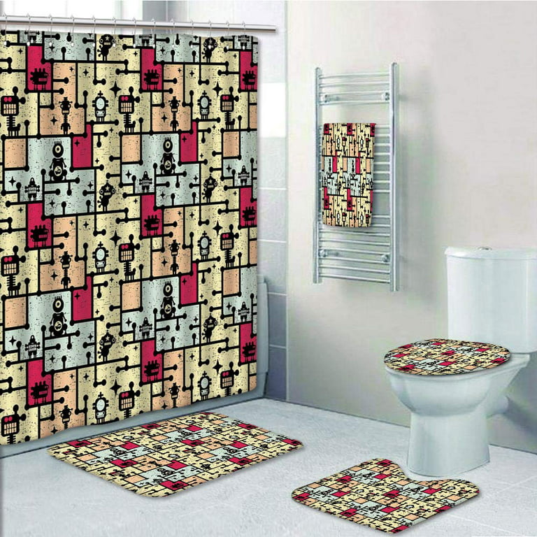 bathroom sets with shower curtain and rugs lv