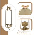 thumbnail image 6 of NestE Gold Candle Sconces Wall Decor: Modern Decorative Wall Candle Holder Set of Two for Bedroom - Vintage French Metal Mirror Candle Sconces Beside Fireplace TV, 6 of 7