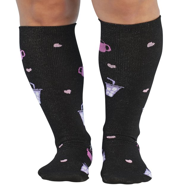 Printsupport Women 12 mmHg Support Socks Regular Pineapple Toss