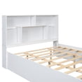thumbnail image 5 of Queen Size Bed, Wood Platform Bed Frame with Storage Headboard and 2 Drawers, 84.8'' Modern Queen Size Bed Frame with Wood Slat Support, No Box Spring Needed, 5 of 8