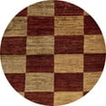 thumbnail image 1 of Ahgly Company Indoor Round Abstract Chocolate Brown Checkered Area Rugs, 6' Round, 1 of 6