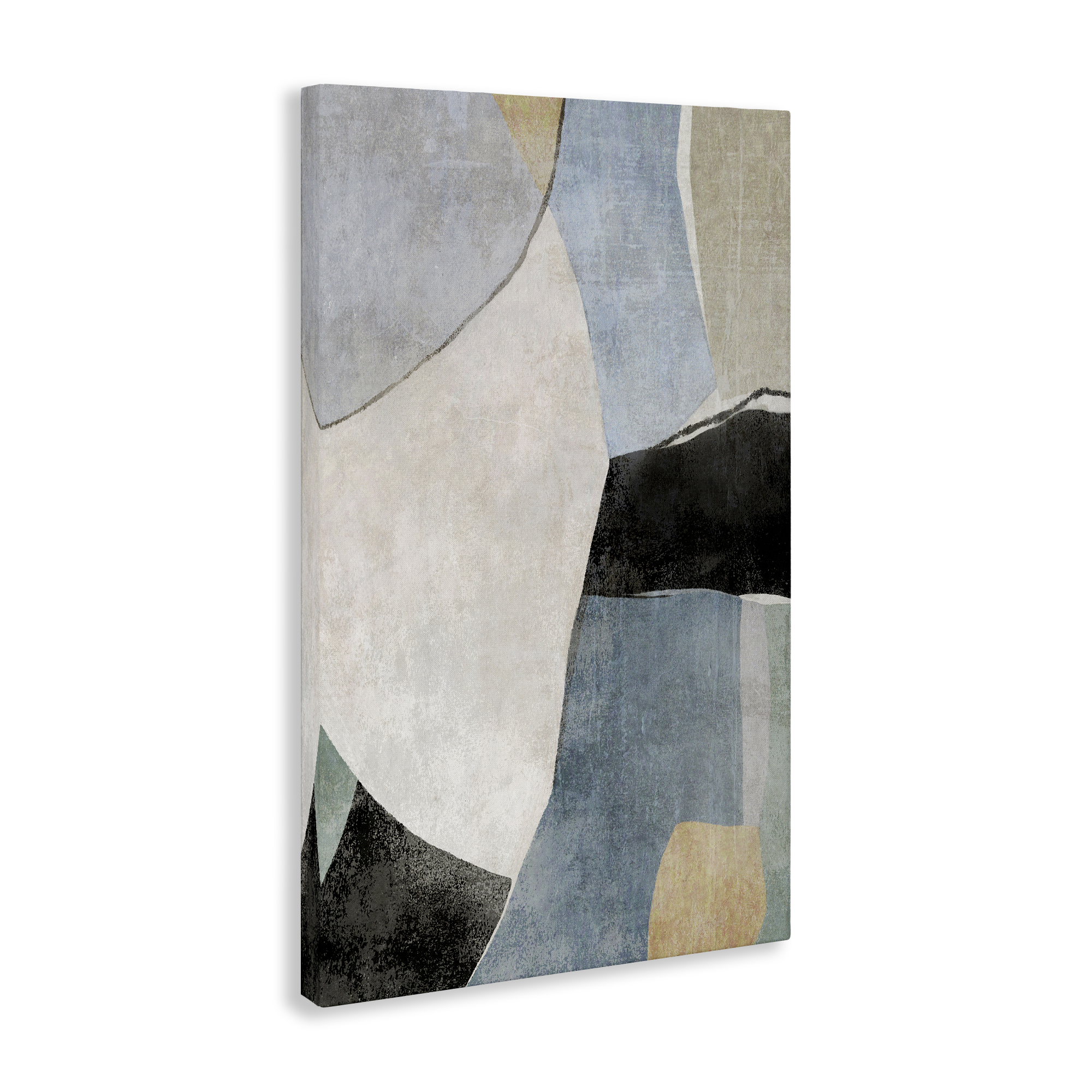 Stupell Industries Cutout Shapes Composition Abstract Painting Wrapped Canvas Art Print Wall Art, 16 x 24