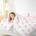 thumbnail image 4 of Manfei Girls Princess Bow Bedding Comforter Set, Cartoon Love Heart Print Twin Comforter Sets, Kawaii Pink Bowknot Reversible Bedding Set, Luxury Bedroom Decor, 2-Piece, 4 of 8