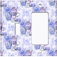 thumbnail image 2 of Metal Light Switch Wall Plate Outlet Cover (Coffee Mocha Espresso Chocolate Shake Cupcake Macaron Flower Bouquet Blue Bow - Single Toggle Single Rocker), 2 of 2