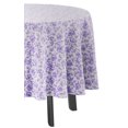 thumbnail image 3 of Vargottam Indoor/OutdoorRoundTablecloth 58 InchRoundTablecloth Waterproof PatioTableCloths- Spring/SummerTableCovers for Backyard CircularTable/BBQs/Picnic -Lavender & White, 3 of 8