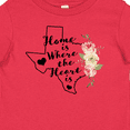 thumbnail image 4 of Inktastic Texas Home is Where The Heart is with Watercolor Floral Girls Baby T-Shirt, 4 of 5