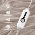 thumbnail image 7 of YAKEE Electric Heated Blanket 62"x84" Twin Size - Soft Warm Coral Fleece, 4 Heat Levels, 10 Hours Auto-off, Machine Washable with Overheat Protection, Brown, 7 of 7