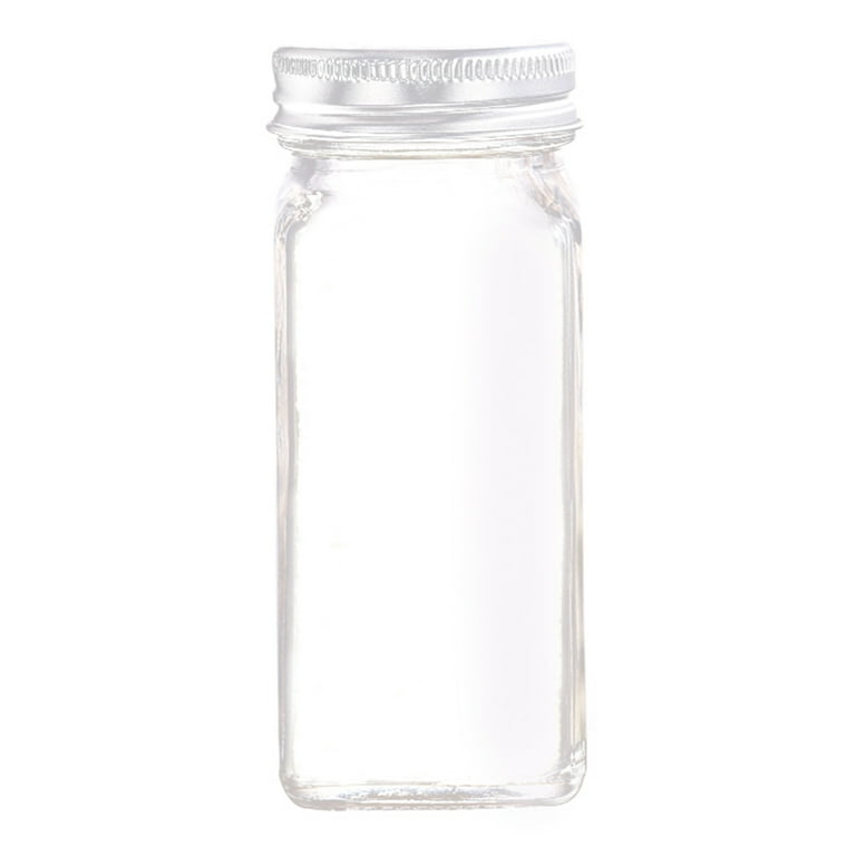 4pcs Spice Jar Clear Leak-proof Glass Large Capacity Seasoning Bottle
