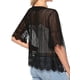 thumbnail image 3 of Txlixc - Bolero transparente de manga corta con parte delantera abierta para mujer, color sólido Txlixc Sexy, 3 of 7