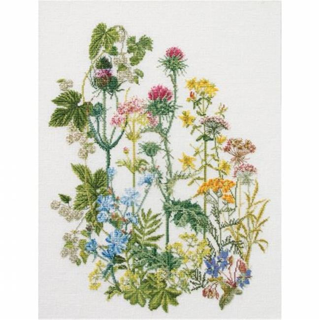 Thea Gouverneur Counted CrossStitch Kit, Herb Panel