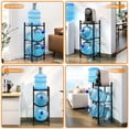 thumbnail image 5 of TC-HOMENY 5 Gallon Water Jug Holder, 3-Tier Floor Standing Water Bottle Storage Rack for Dispenser, Organizer Stand for Home Office, Black, 5 of 11
