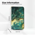 thumbnail image 2 of Leather Thin Slim Wallets for Women Men - Turquoise Golden Swirl Clutch Card Wallet for Women Men with Zipper, 2 of 7
