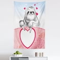 thumbnail image 1 of Sloth Tapestry, Romantic Sloth Falling in Love Different Heart Valentines Day Art, Fabric Wall Hanging Decor for Bedroom Living Room Dorm, 5 Sizes, Pink Pale Blue Black, by Ambesonne, 1 of 1