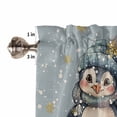thumbnail image 5 of Christmas Watercolor Kitchen Curtains and Valances Set, Penguins and Snowflakes Blue Rod Pocket Window Valance 18 Inch Window Curtain Panels for Living Room Bedroom Laundry, 27.5x36in, 3 Pieces, 5 of 7