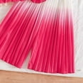 thumbnail image 4 of Owordtank Girl's 2 Piece Cute Outfits Outfit Pleated Spaghetti Strap Crop Top and Wide Leg Pants Sets, 4 of 5