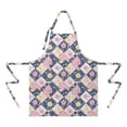 thumbnail image 2 of Pioneer Flower Floral Print Pattern Apron for Women and Men, Cotton Linen Waterproof with Pockets, Adjustable, 33x27 Inch for Kitchen, Gardening, BBQ, Salon, 2 of 6