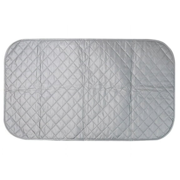 LEXSOMEO Ironing Mat Laundry Pad Heat Resistant Ironing Mat Portable Foldable Cotton Ironing Mat for Table Top Non Slip Ironing Pad for Travel Laundry Room Essentials Silver 45x85cm