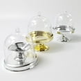thumbnail image 3 of Mini Dessert Stand,12Pack of Plastic Cupcake Stand Dome Cover,Candy Plate,Chocolate Plate,QZS Dessert Containers for Office,Holiday,Silver, 3 of 6