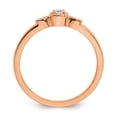 thumbnail image 4 of Auriga Fine Jewelry 14K Rose Gold Rope Edge Petite 1/15 carat Round Diamond Engagement Ring for Women Size 7, 4 of 4