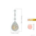 thumbnail image 4 of Angara Natural Opal Necklace - Prong-Set 1.15 ct Opal Teardrop Halo Pendant Necklace with Diamond Accents for Women (Size-10x7mm) - October Born Jewelry | 950 Platinum Pendant Necklace, 4 of 9