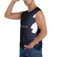 thumbnail image 3 of Lsque 2025 Happy New Year 2 Print Men's Cotton Blend Sleeveless Muscle Shirts (S-3XL)- Moisture Wicking, Odor Protection, UPF 30+,X-Large, 3 of 8