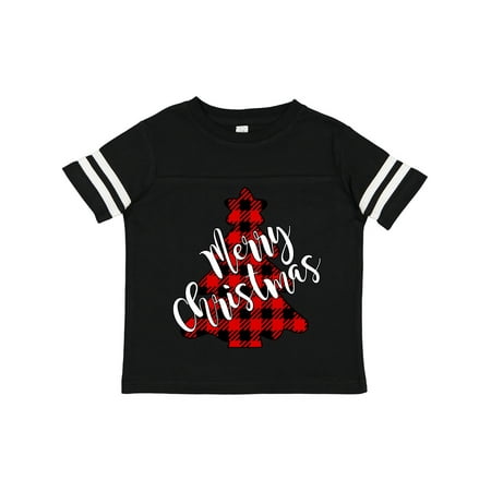 

Inktastic Red Buffalo Plaid Christmas Tree Boys or Girls Toddler T-Shirt