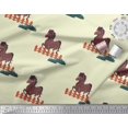 thumbnail image 3 of Soimoi Tissu Poly Georgette Cheval Enfants Tissu Imprimé 1 Yard 52 Pouces de Large, 3 of 3