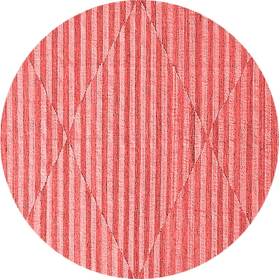 Ahgly Company Indoor Round Solid Red Modern Area Rugs, 7' Round