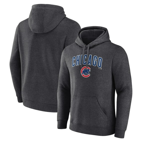 Men's Charcoal Chicago Cubs Team Lockup Hoodie