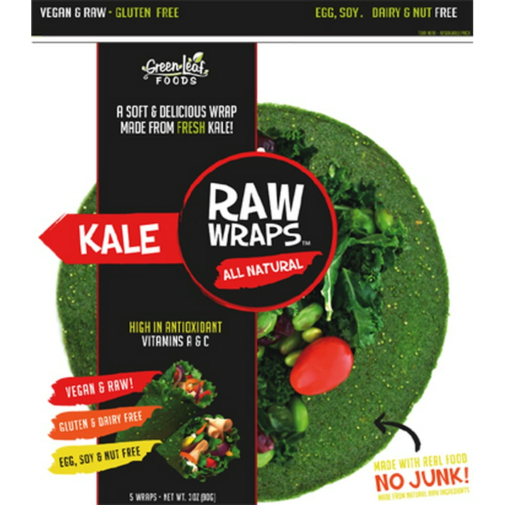 Raw Wraps Kale (5 wraps per pack)