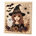 thumbnail image 2 of Halloween Witch Ghost Diamond Art Kit 7.9x7.9 inch Special Shaped Rhinestones & Dark Gothic Style for Beginners Fall Home Decoration Seasonal Party Activity & Handmade Gift by MPOISVA, 2 of 7