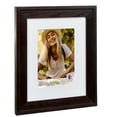 thumbnail image 2 of 8x8 Solid Wood Picture Frame with 4x4 Mat - 2 Pack - Rustic Natural Wooden Photo Frames with Glass, Wall or Tabletop - Brown, 2 of 5