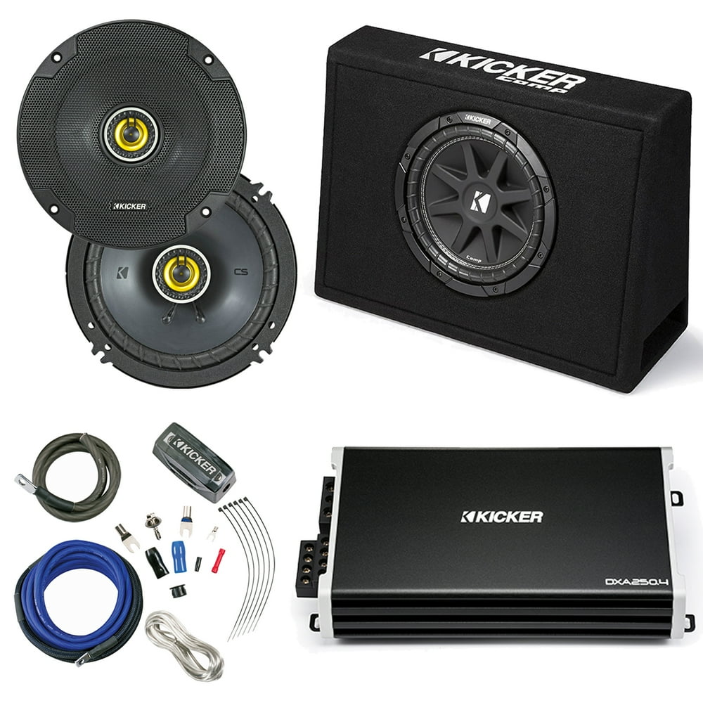 Kicker 6.5" CS 300 Watts 2Way Speakers, DX 4Channel 500 Watts Car