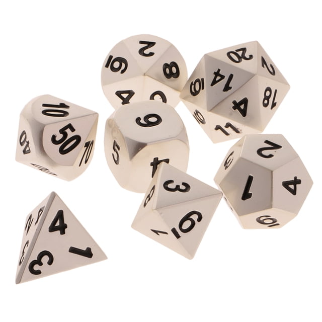 7 piezas de dados digitales de múltiples caras D4-D20 para de de poliédrico CUTICAT Dado